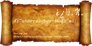 Österreicher Noémi névjegykártya