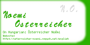 noemi osterreicher business card